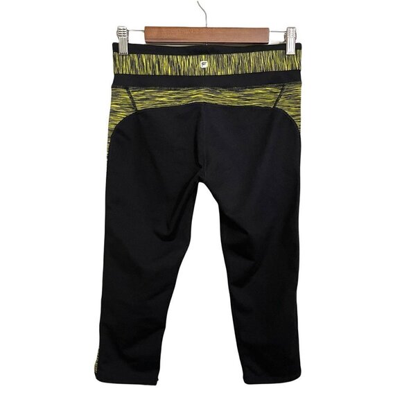 Fabletics Women's Black Yellow Camacan Capri Cropped Active Leggings Size Small - Picture 7 of 7